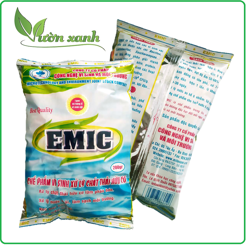 Chế phẩm EMIC 200gr vi sinh xử lý mùi hôi chất thải hữu cơ